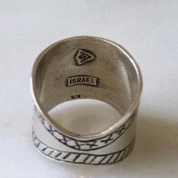 Silpada “Be True to Yourself” engraved Cigar Band Ring .925 Silver Size 9 - Picture 2 of 5